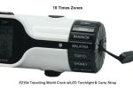 EZ104 Travelling World Clock w/LED Torchlight & Carry Strap Travel