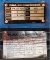 Puma Air Compressor Taiwan PK30-120 3HP 8bar 110Lt 418v ID669816 Puma  Air Compressor