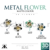 Metal Flower, 3D Flower, 10pcs/pack Metal Flower Sew On