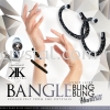 Bangle Bling2, 1 Layer, Heart Cuff, 29# Black Bangle Bling-Bling Bracelet  Jewerly