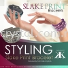 Slake Print Bracelet, 03# Multicolor Grey Slake Print Bracelet Bracelet Jewerly