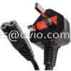 Power Cord 1.5m 1.5 Meter Cable Length UK 3Pin Plug to 8 Type Connector 240V AC PC3P-8 CABLE / POWER/ ACCESSORIES