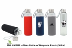 M49 LIKEME - Glass Bottle w/ Neoprene Pouch (500ml) Drinkware