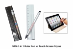 S116 3 in 1 Ruler Pen w/ Touch Screen Stylus Stationery