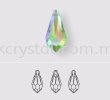 Swarovski 6000 Drop Pendants, 11x5.5mm, Light Siam (227), 4pcs/pack 6000 DROP PENDANTS, 11x5.5MM Pendants  SW Crystal Collections 