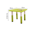 K2331 Candy Square Plastic Table (Adjustable)	 Plastic Table Table Series School Furniture