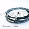 Skinny Bolster Bracelet, A7 Black Diamond Skinny Bolster Bracelet Bracelet Jewerly