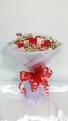 roses bouquet & Babybreath (HB-529)  Rose Hand Bouquet