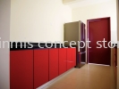Aluminium kitchen cabinet - Cyber Jaya RED ROSE 4G GLASS DOOR Aluminium kitchen cabinet