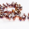 Crystal China, 13mm Teardrop, B64 Smoked Topaz AB Teardrop 13mm  Beads