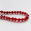 Crystal China, 4mm Bicone, B4 Siam Bicone 04mm Beads