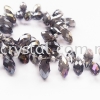 Crystal China, 13mm Teardrop, B67 Black Diamond AB Teardrop 13mm  Beads