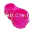 Cat Double Plastic Bowl Cat Feeding and Fountain Cat Accessories