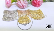 Curve Style Tube, 1.5*20mm, White Gold Platting, 20pcs/pkt Tubes  Jewelry Findings, White Gold Plating