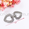 Clasp, Code B248282, Love Shape, White Gold Plated, 2pcs/pkt Clasp  Jewelry Findings, White Gold Plating