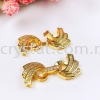 Clasp Fan Shape, Code B203377, Gold Plated, 2pcs/pkt Clasp  Jewelry Findings, White Gold Plating