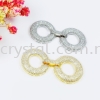 Clasp Round Shape, Code 0283022, White Gold Plated, 2pcs/pkt Clasp  Jewelry Findings, White Gold Plating