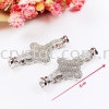 Clasp, Code A83048, White Gold Plated, 2pcs/pkt Clasp  Jewelry Findings, White Gold Plating