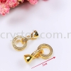 Clasp, Code 0283029 Round, Gold Plated, 2pcs/pkt Clasp  Jewelry Findings, White Gold Plating