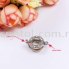 Buckle, Round, Code 0283026, White Gold Plated, 2pcs/pkt Buckle  Jewelry Findings, White Gold Plating
