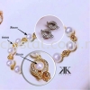 Buckle, Round, Code 0283026, Gold Plated, 2pcs/pkt Buckle  Jewelry Findings, White Gold Plating