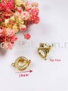 Buckle, Round, Code 0283026, Gold Plated, 2pcs/pkt Buckle  Jewelry Findings, White Gold Plating