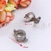 Buckle, Round, Code 0283026, White Gold Plated, 2pcs/pkt Buckle  Jewelry Findings, White Gold Plating