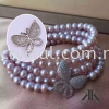 Charm, Double Hanging Butterfly, Code 0283020, White Gold Plated, 2pcs/pkt Charm  Jewelry Findings, White Gold Plating