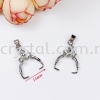 Pendant Clips, Code 023#, White Gold Plated, 4pcs/pack Pendant Clips  Jewelry Findings, White Gold Plating