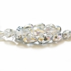 Crystal China, Teardrop 10mm, B75 Half Silver Teardrop 10mm Beads