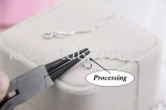 Necklace Venice, Needle, 18" White Gold Plated, 5pcs/pkt Necklace  Jewelry Findings