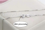 Necklace Venice, Needle, 18" White Gold Plated, 5pcs/pkt Necklace  Jewelry Findings