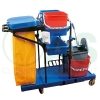 Janitor Cart c/w Double Bucket Cleaning Tools