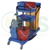 Janitor Cart c/w Double Bucket Cleaning Tools