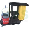 Janitor Cart c/w Double Bucket Cleaning Tools