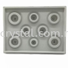 Bead Board, Grey with Flocking with 8 Round Grooves for Bracelets, 1pcs Bead Board Tools & Packaging