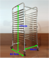 GNT-15x2C 30Trays Double Bakery Pan Trolley ID666836  Working bench/ Trolley  Food Machine & Kitchen Ware