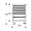 MK-EQP-0318 7-DRAWERS ROLLER CABINET WITH MIS SYSTEM Tool Chest, Tool Boxes, Trolley, Tool Kit Set and Assortments