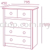 Chest Drawer CD 9609 (WHW+RBPC) Chest Drawer