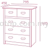 Chest Drawer CD 9608 (WHW+RBPC) Chest Drawer