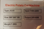 Electric Potato Cutter ID30715  Meat Slicer/ Cutter / Bone Saw Food Machine & Kitchen Ware