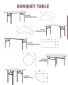 Foldable Half Round Banquet Table  Banquet Table