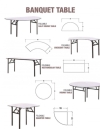 Foldable Crescent Banquet Table Banquet Table