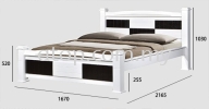 Atop ATN 3503WHW Queen Size Bed Frame New Product Queen Size Bed Frame (5ft)