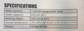 Hand Brake Sheet Metal ID33815 Metal Hand Shear Cutter / Sheet Metal Foot Shear / Bending Roll Machine Metal Equipment