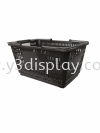 80115-SHOPPING BASKET L-GREY CW METAL HANDLE Shopping Basket