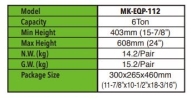 MK-EQP-112-06T 6 TON JACK STAND SET Hydraulic Jacks, Bottle Jacks, Floor Jacks & Stands