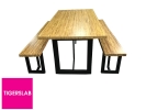 TIGERSLAB- AFRICAN TEAK (inc Woody Bench) Tigerslab Solid Wood-Table Slab