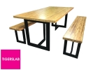 TIGERSLAB- AFRICAN TEAK (inc Woody Bench) Tigerslab Solid Wood-Table Slab