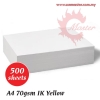 A4 70gsm IK Yellow (500s) A4 Size Copier Paper ӡֽ (70gsm-100gsm)